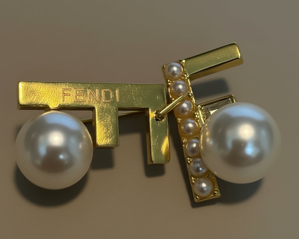 426 - Upcycled Gold Pearl Earrings