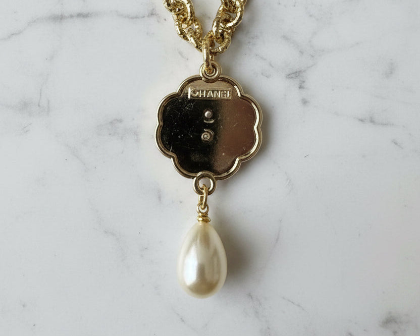193 - Upcycled Gold Pendant Necklace