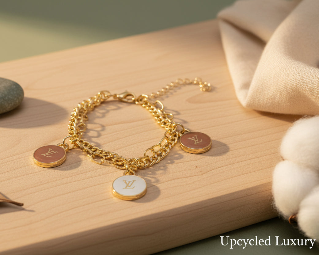 1- Upcycled multi Charm Bracelet