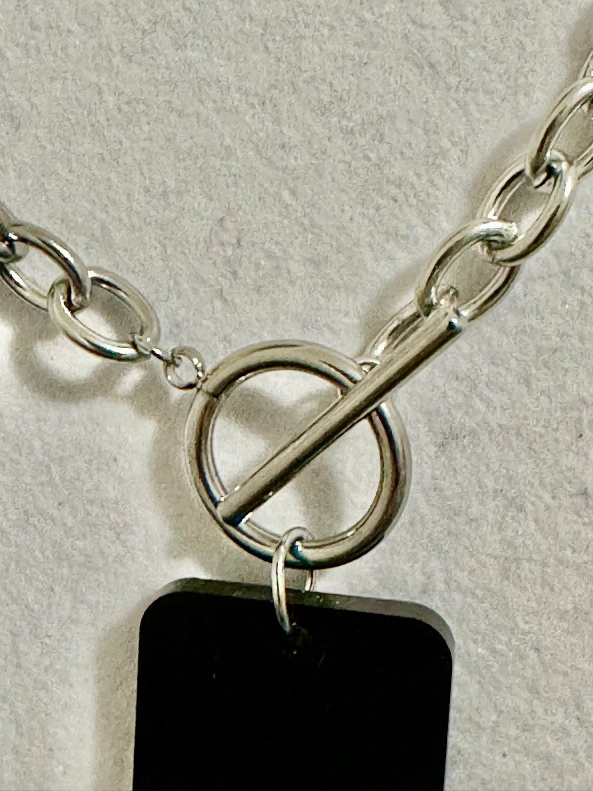 104- Black Pendant Necklace