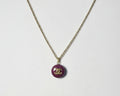 108- Upcycled Purple Pendant Necklace