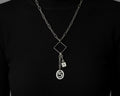 251- Silver Perfume Bottle and #5 Charm Necklace