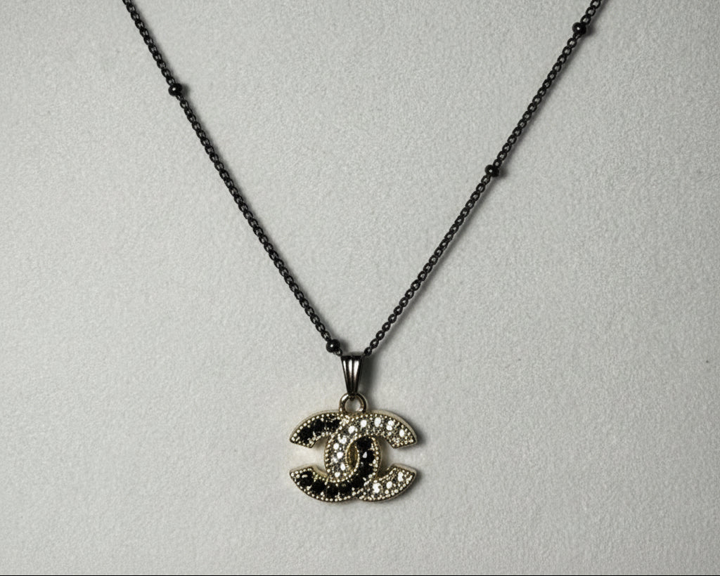 114- Upcycled Gold Pendant Necklace