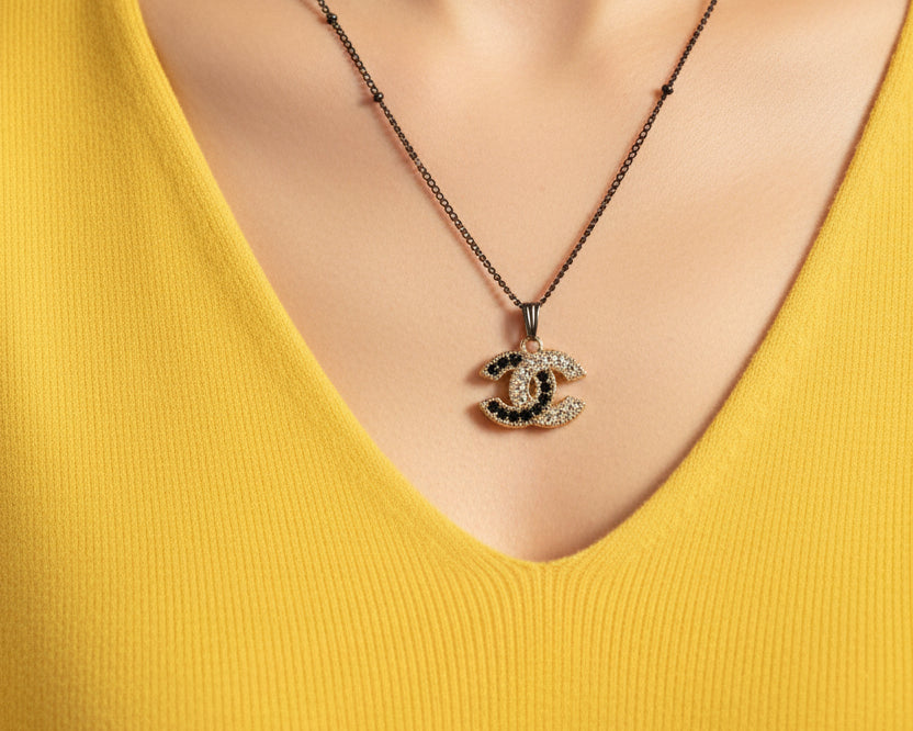 114- Upcycled Gold Pendant Necklace