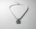 115- Upcycled Silver Pendant Necklace