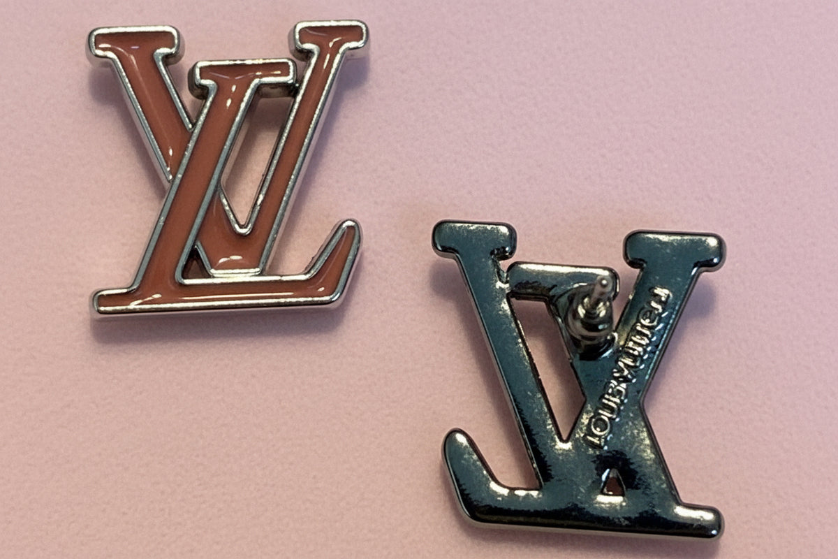 490 - Upcycle Silver Pink Stud Earrings