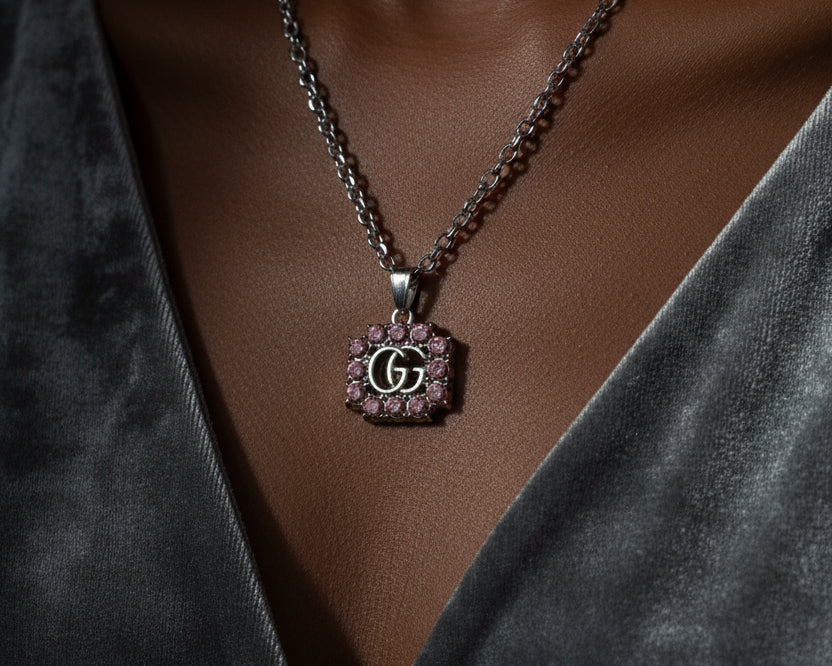 143- Upcycled Silver Pendant Necklace