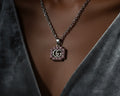 143- Upcycled Silver Pendant Necklace