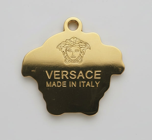 153- Upcycled Gold Medusa Pendant on a Gold Double Chain Necklace