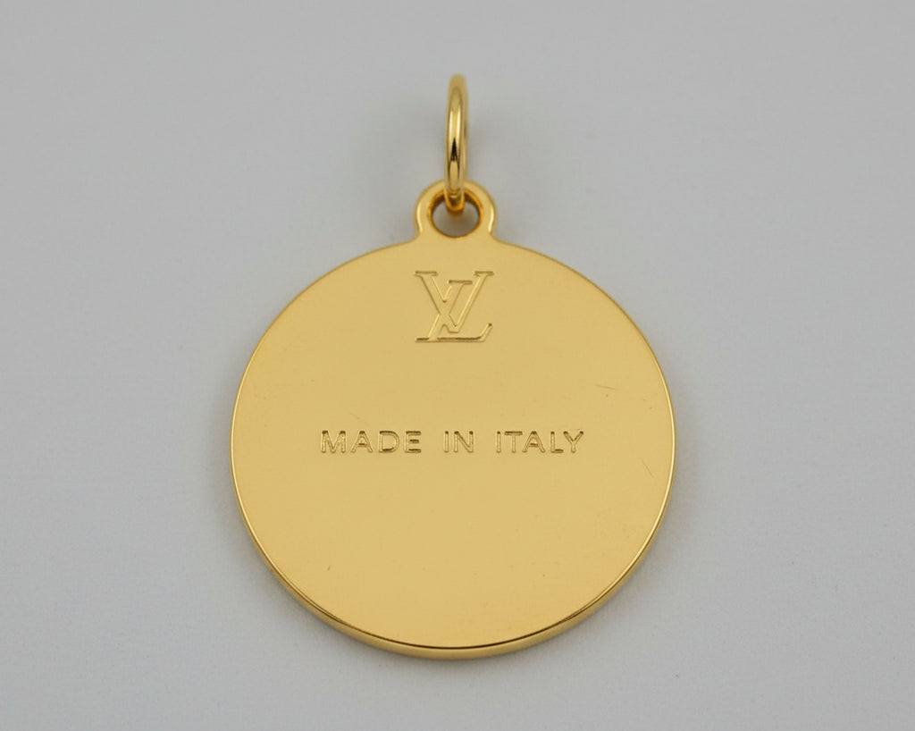 159- Upcycled Green Pendant On a Gold Double Chain Necklace