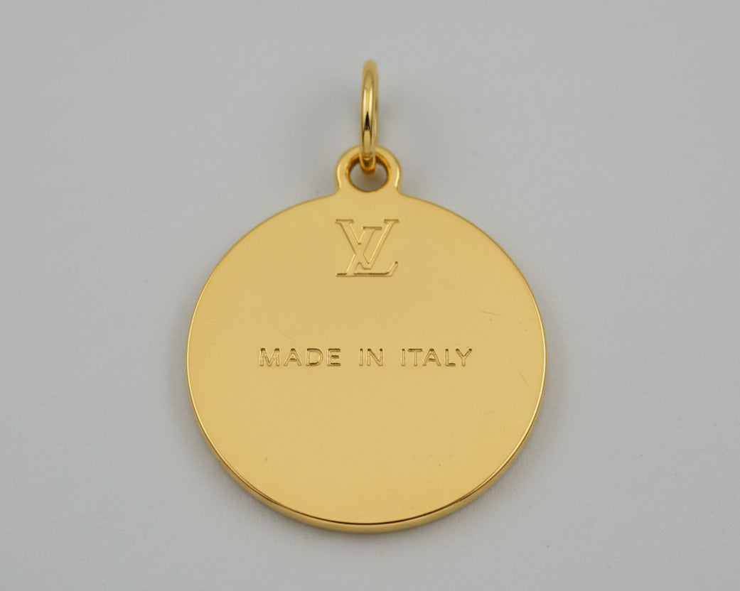 159- Upcycled Green Pendant On a Gold Double Chain Necklace