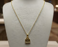 168- Upcycled Gold Purse Pendant Necklace