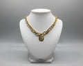170- Upcycled Gold Pendant Necklace