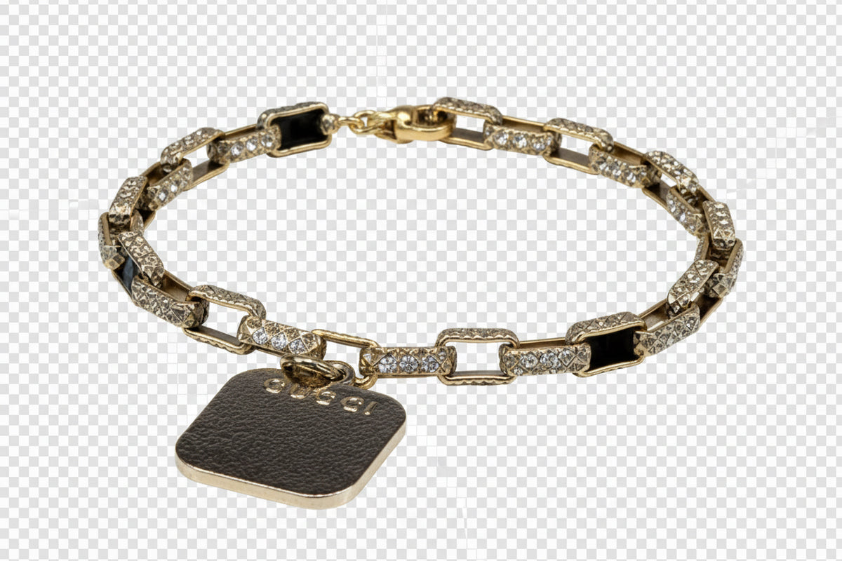 75 - Upcycled Silver Pendant Bracelet