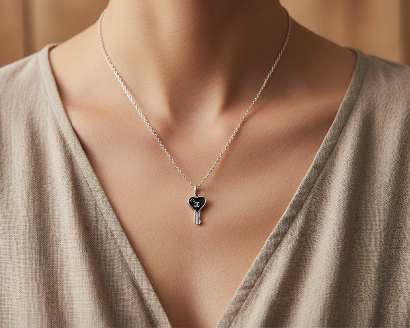 181- Upcycled Key Pendant Necklace