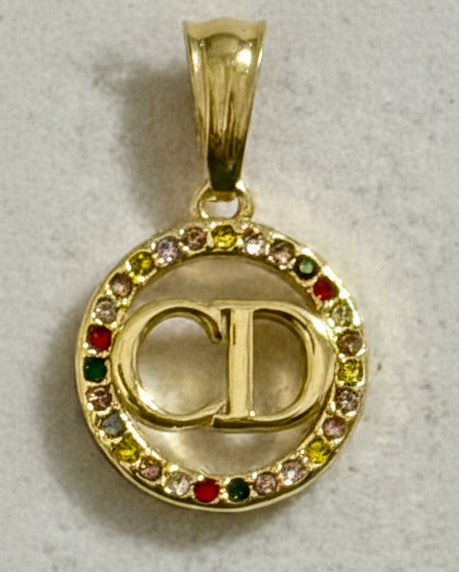 189- Upcycled Gold Pendant Necklace