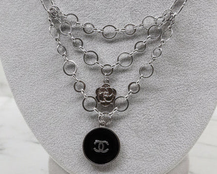 284 - Upcycled Silver Pendant Necklace