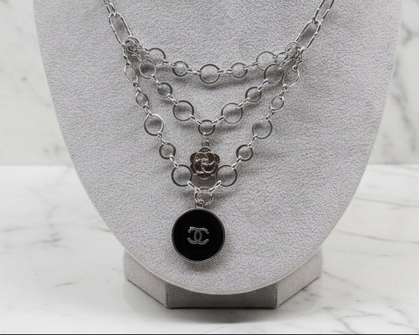 284 - Upcycled Silver Pendant Necklace