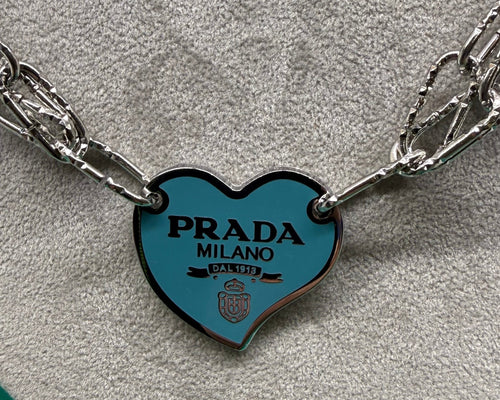 127 - Upcycled Silver Triple Chain Pendant Necklace