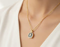 212- Upcycled Black and Gold Purse Pendant Necklace