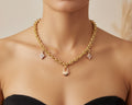 214- Upcycled Gold Lock Pendant Necklace