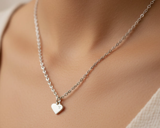 217- Upcycled Heart Pendant Necklace