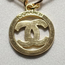 227- Gold and Green Circle Necklace