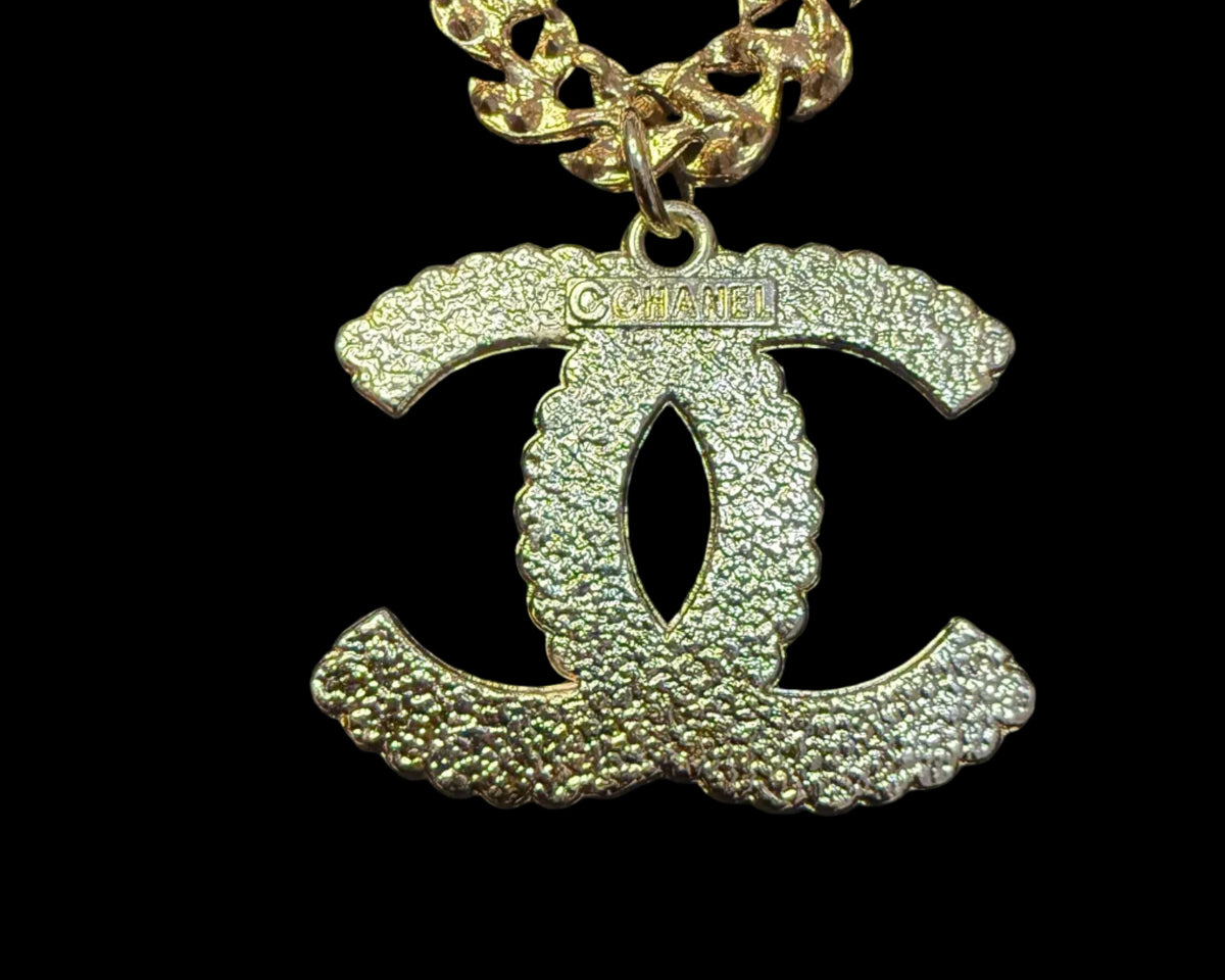 130 - Upcycled Gold Pendant Necklace