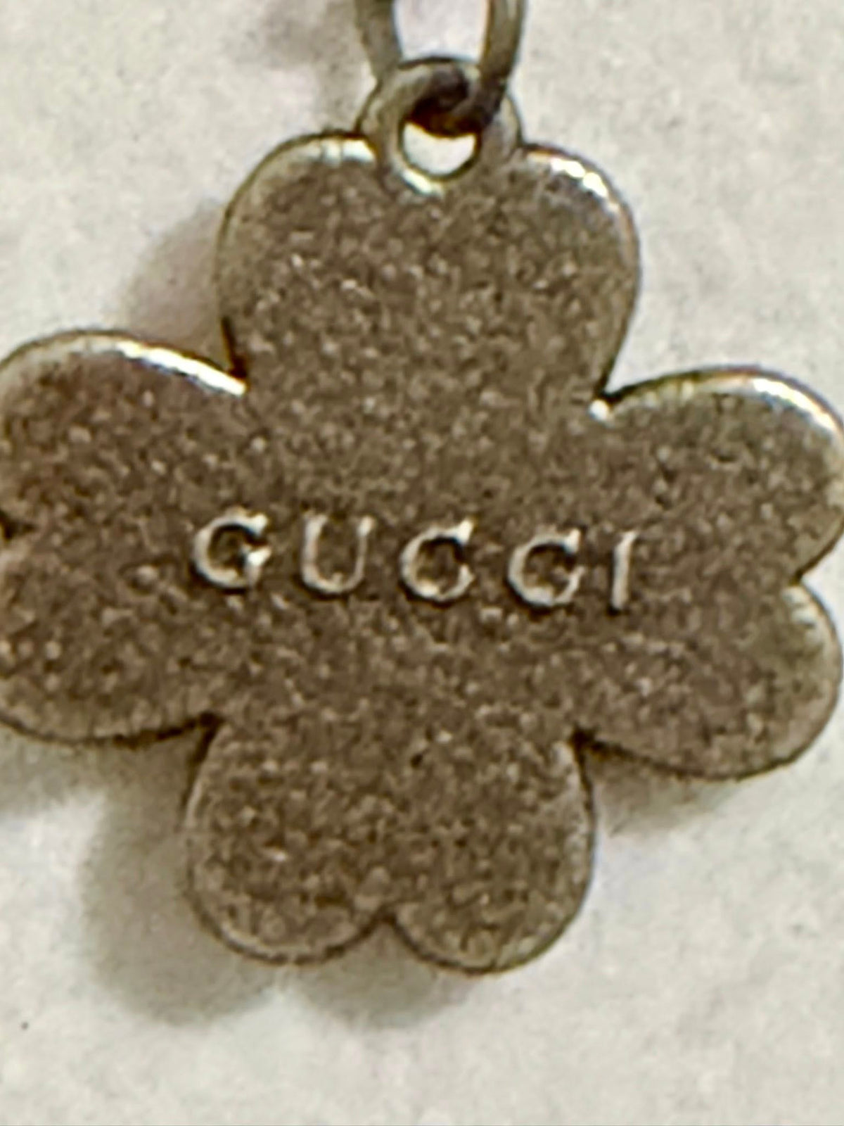 235- Upcycled Silver Clover Pendant Necklace