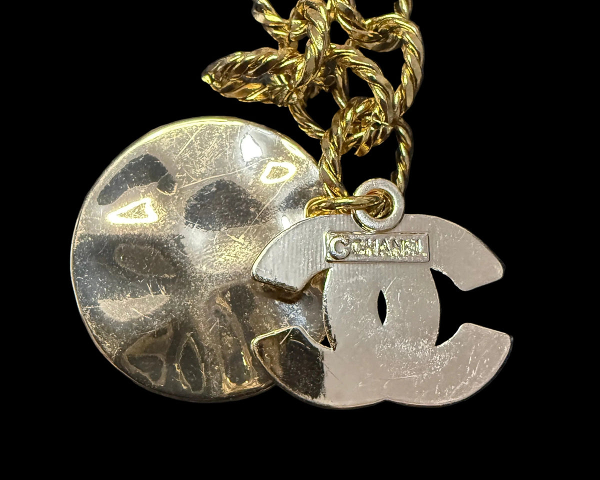 113 - Upcycled Gold Pendant Necklace
