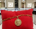 24- Upcycled Gold Pendant Bracelet