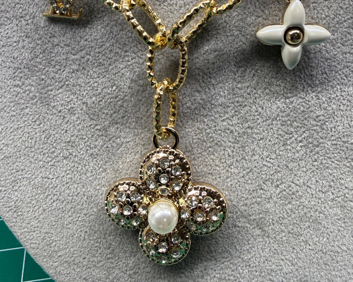 160 - Upcycled Gold Pendant Necklace