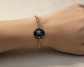 34- Upcycled Black Pendant Bracelet