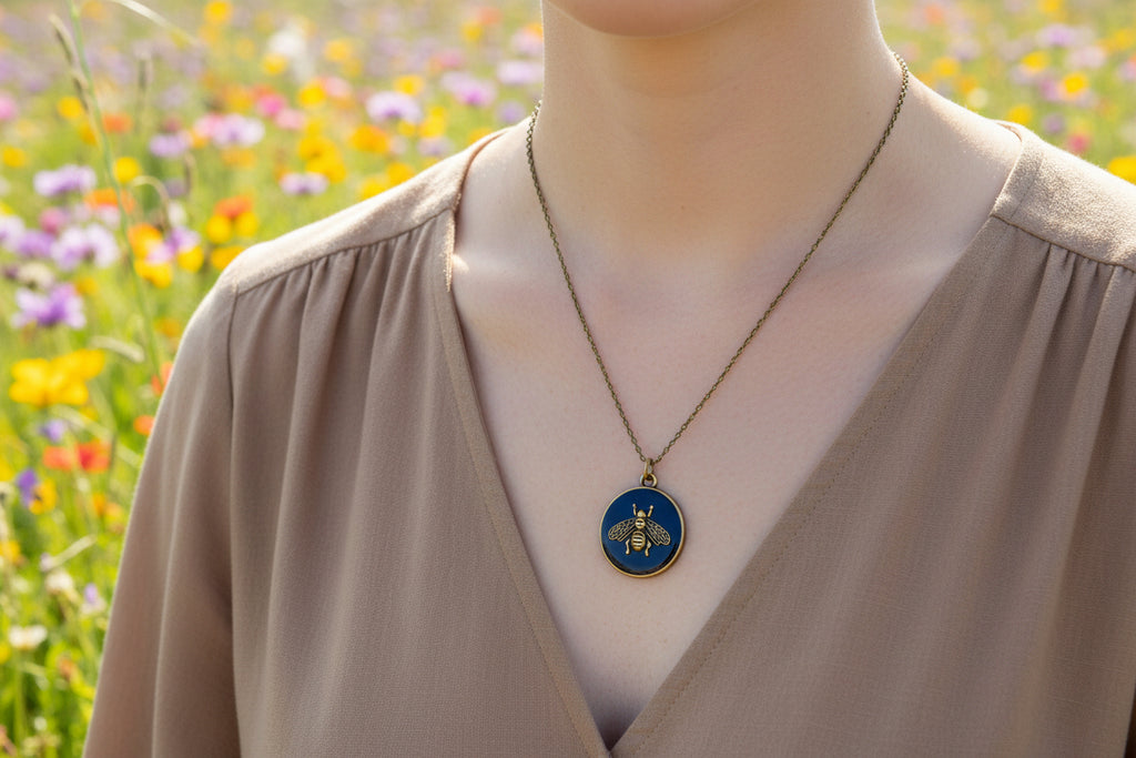 347 - Upcycled Gold Pendant Necklace