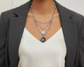 284 - Upcycled Silver Pendant Necklace