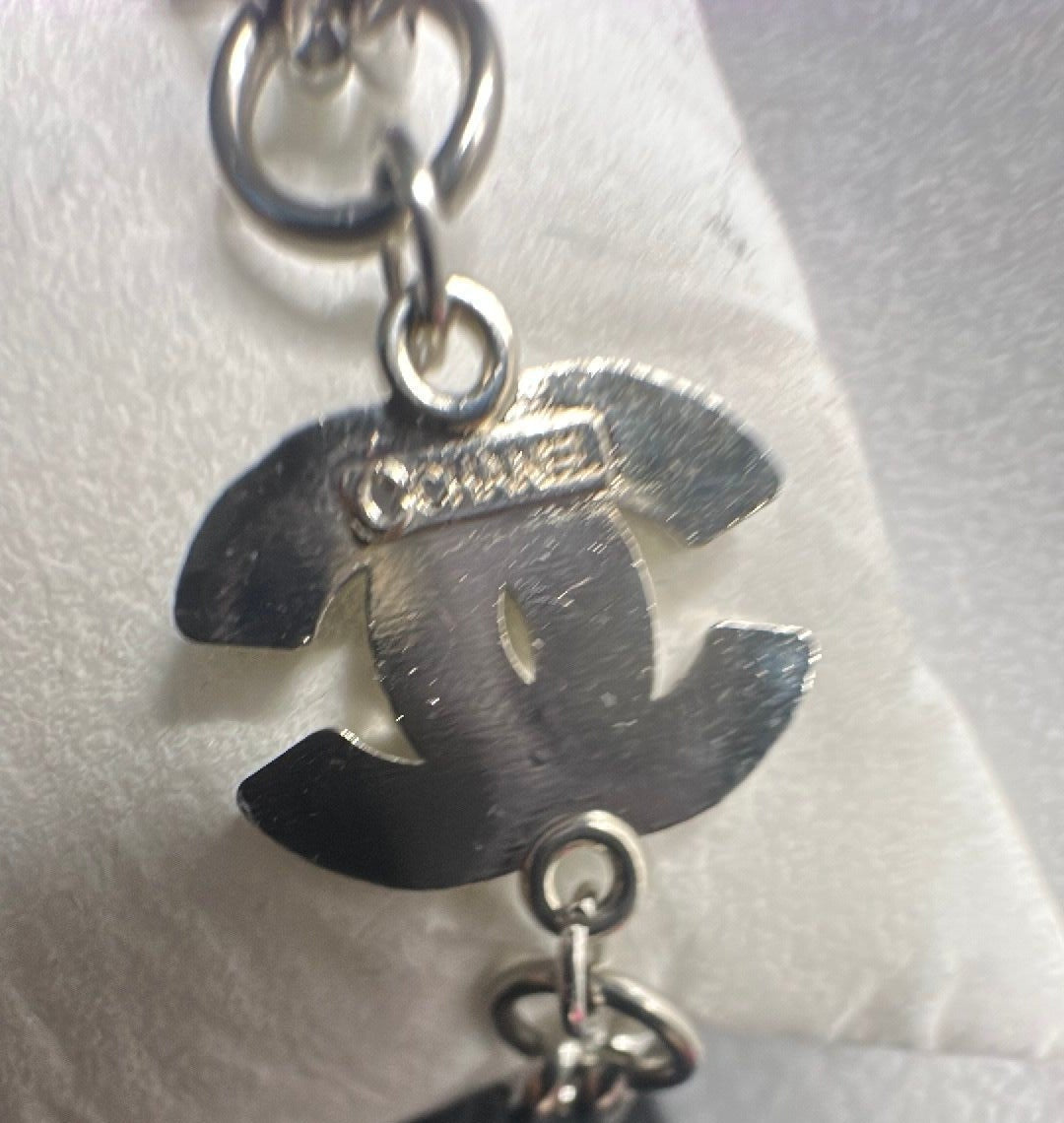 38- Upcycled Black Pendant Bracelet