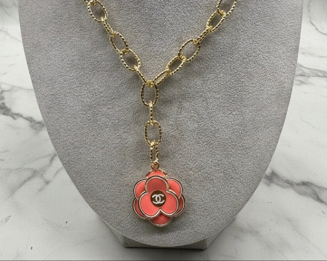 157 - Upcycled Gold Pendant Necklace