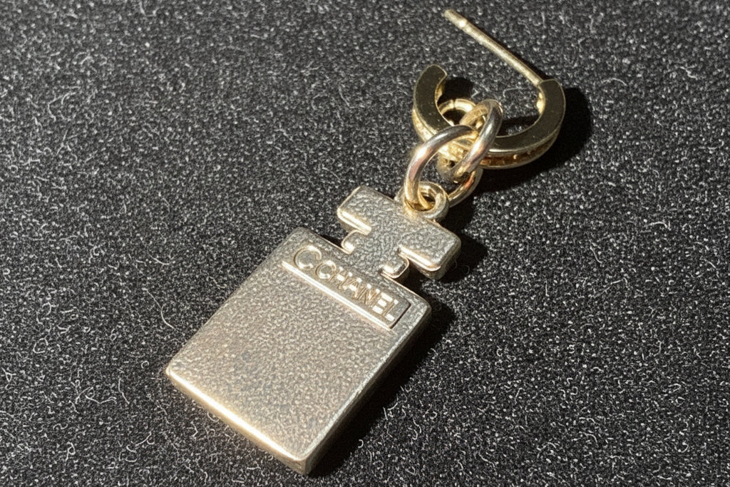 401- Yellow Perfume Bottle Earrings