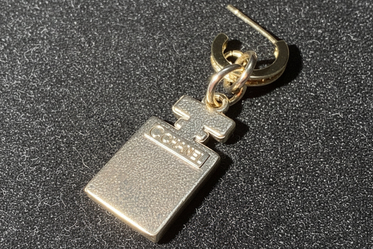 401- Yellow Perfume Bottle Earrings