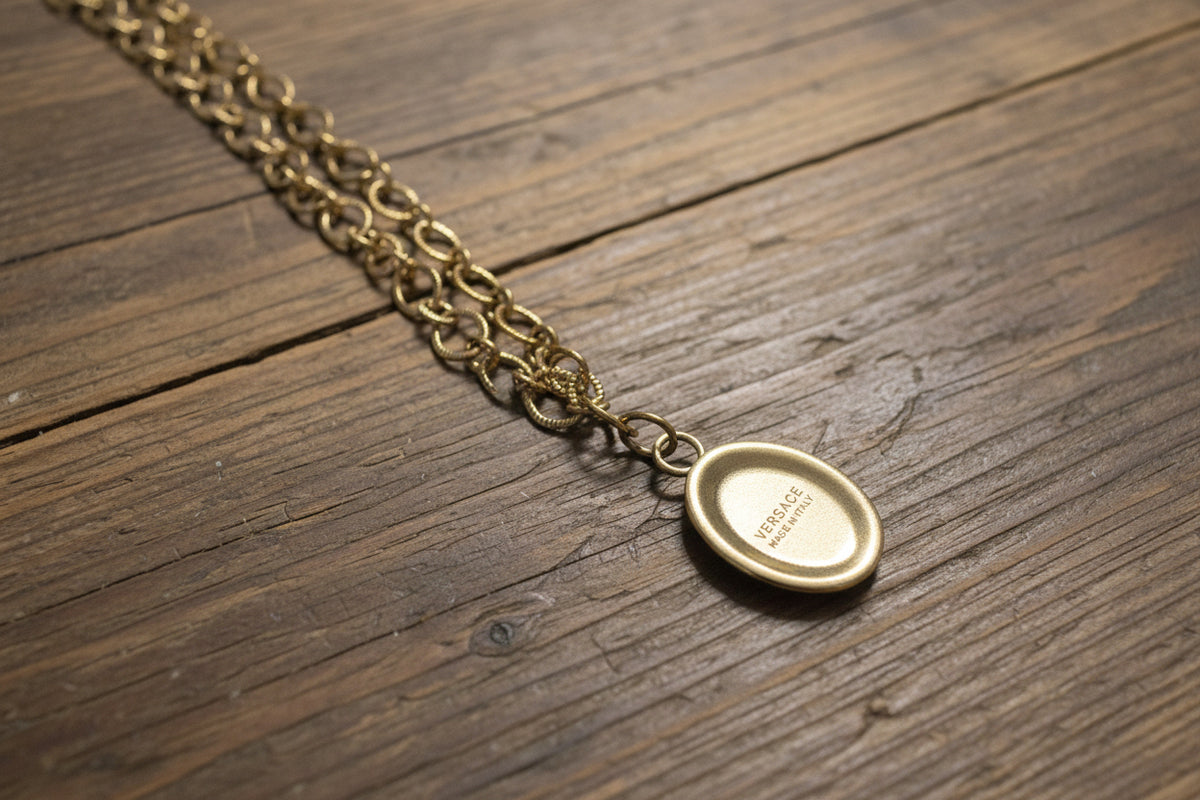 343 - Upcycled Gold Pendant Necklace