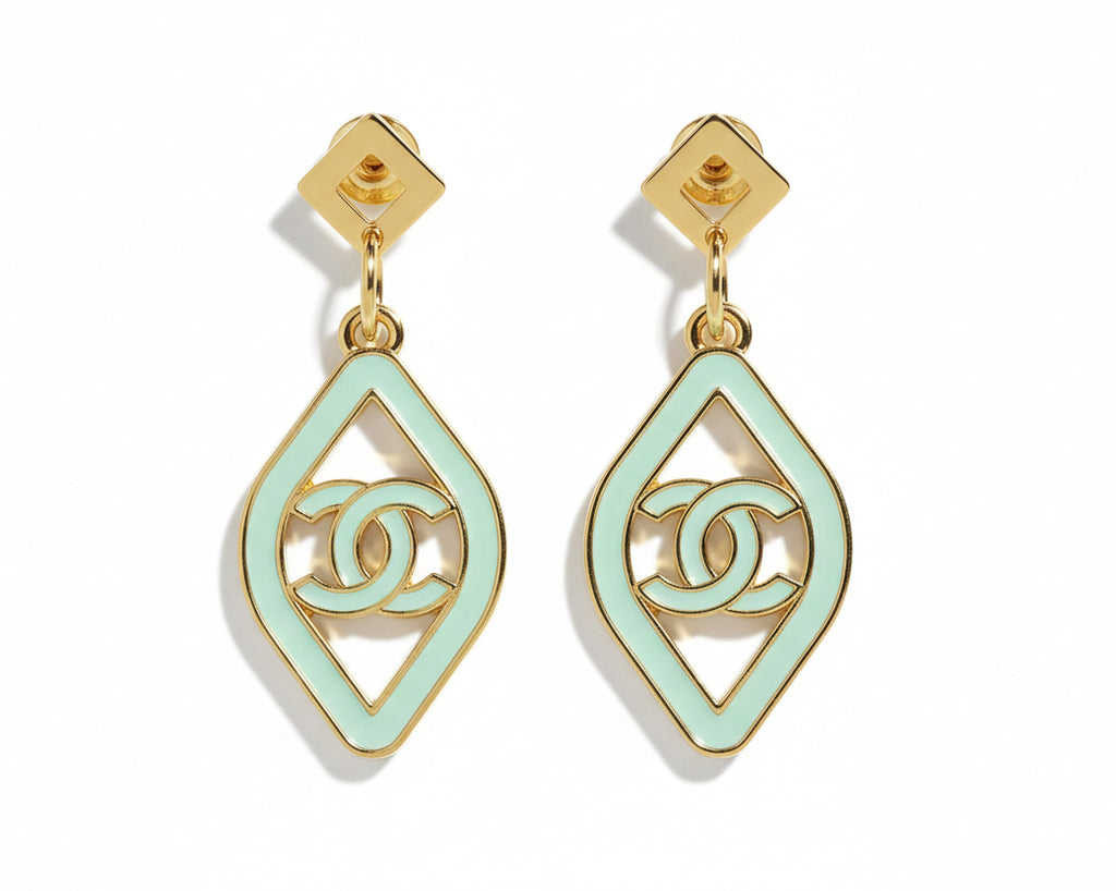 409- Upcycled Blue Earrings