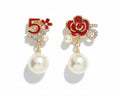 410- Upcycled Red Earrings