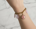 58 - Upcycled Gold Pendant Bracelet