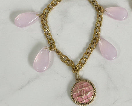 58 - Upcycled Gold Pendant Bracelet