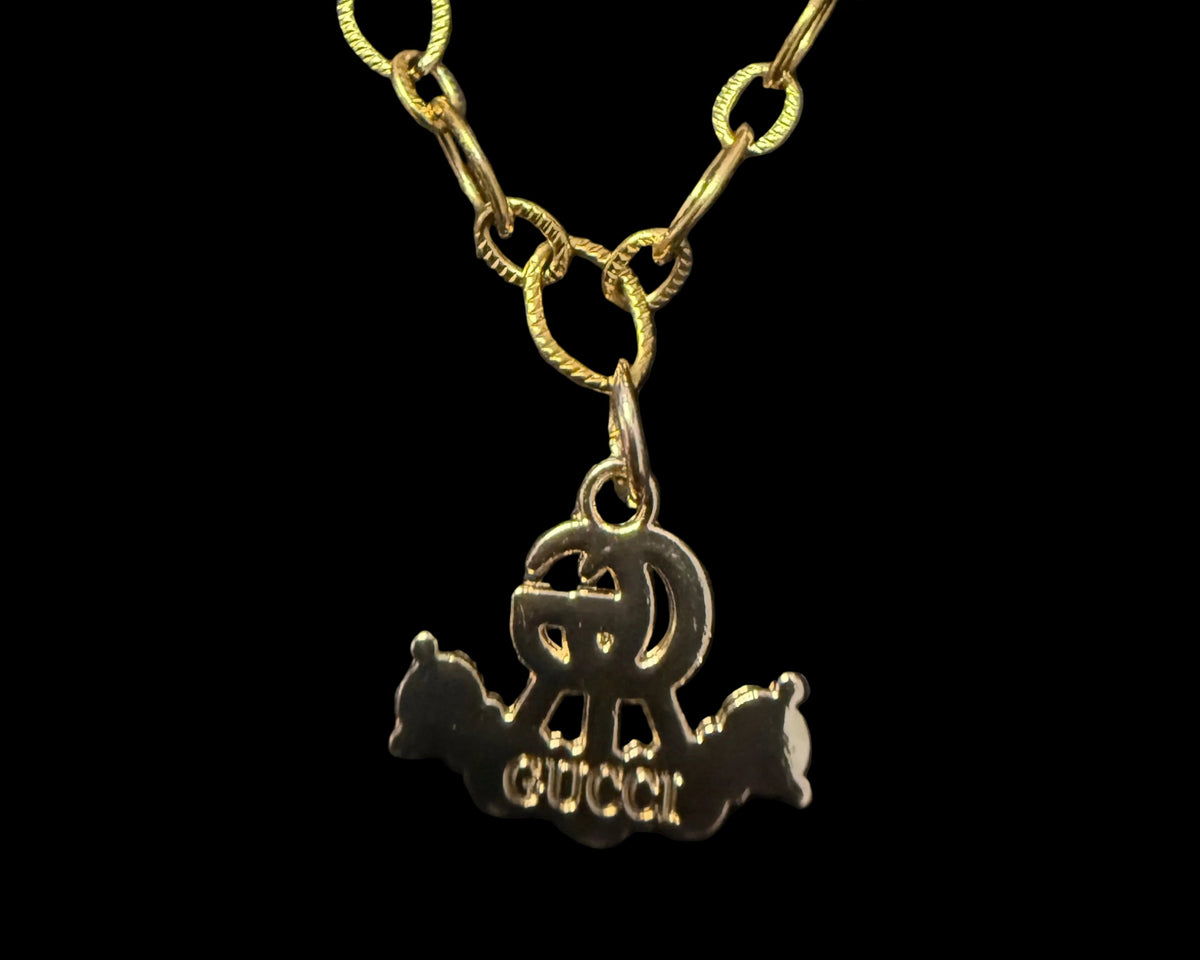 119 - Upcycled Gold Pendant Necklace