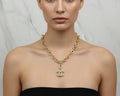 126 - Upcycled Gold Pendant Necklace