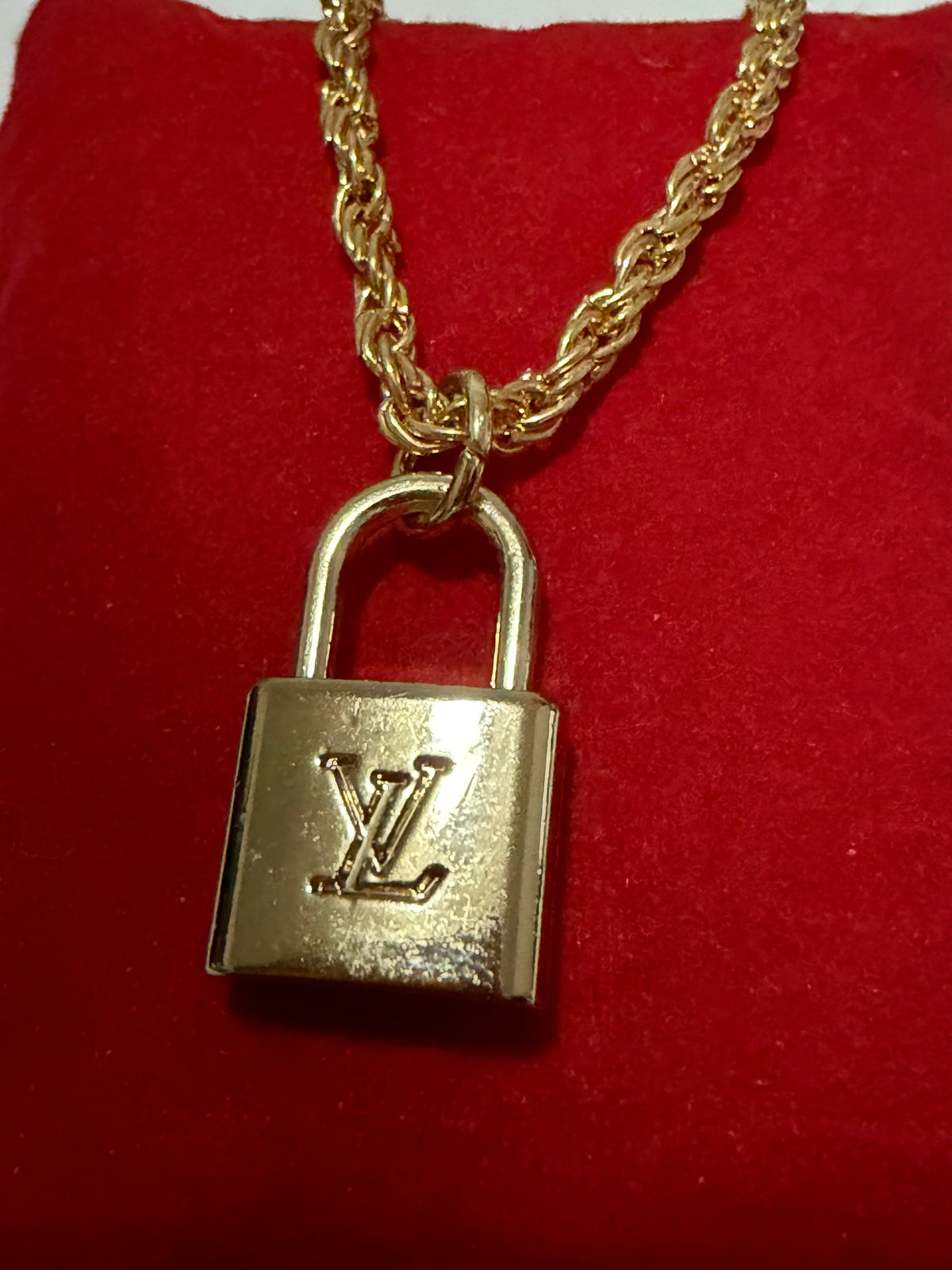 47- Upcycled Gold Lock Bracelet