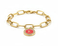 49- Upcycled Red Pendant Bracelet