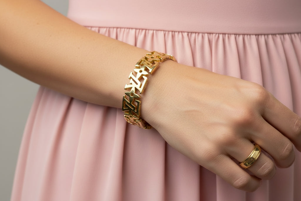 506- Gold Cuff Bangle
