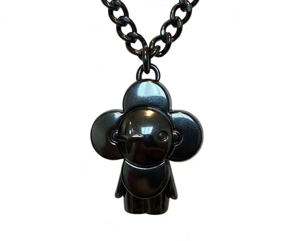 266 - Upcycled Black Necklace